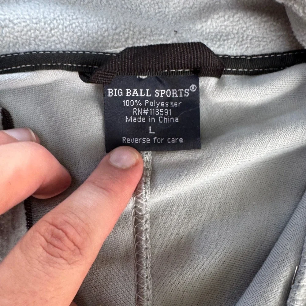 Big Ball Sports Penn State Nittany Lions Fleece Quarter Zip Pullover Gray Large